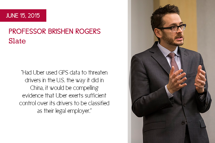 Professor Brishen Rogers Uber