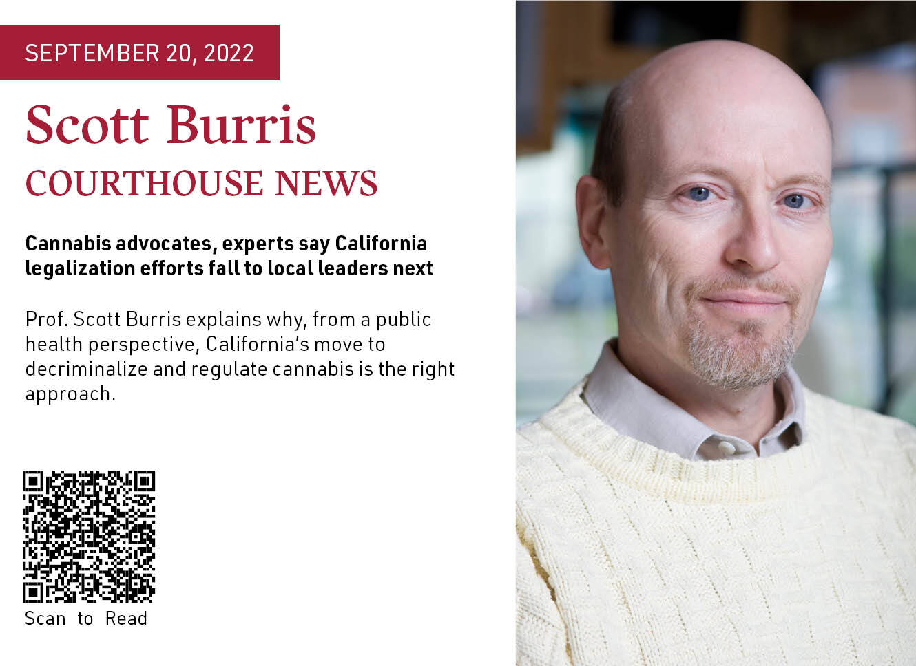 Graphic of Professor Scott Burris